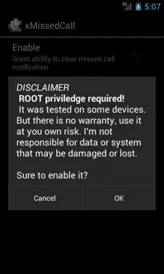 exDialer xMissedCall Plugin android App screenshot 0